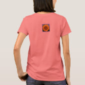 Heldere blauwe zonnebloem t-shirt (Achterkant)