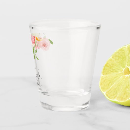 Heldere bloem en citrusvrijgezellenfeest shot glas (Rechts)