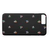 Heldere bloemen, bladeren en paisleys zwart Case-Mate iPhone case (Achterkant (Horizontaal))