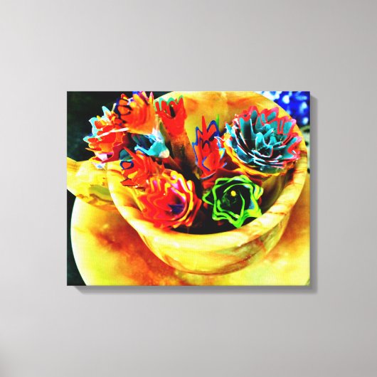 Heldere bloemen canvas afdruk (Voorkant)