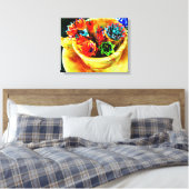 Heldere bloemen canvas afdruk (Insitu (Slaapkamer))