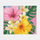 Heldere bloemen fleece deken (Voorkant (Horizontaal))