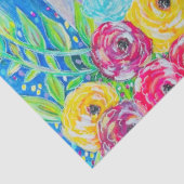 Heldere bloemen gespiegeld tissuepapier (Detail)