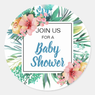 HELDERE BLOEMEN & GROEN RONDE STICKER