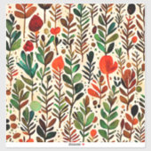 Heldere botanische print op maat sticker (Vel)