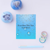 Heldere bubbels, blauw water flyer (Enkel)