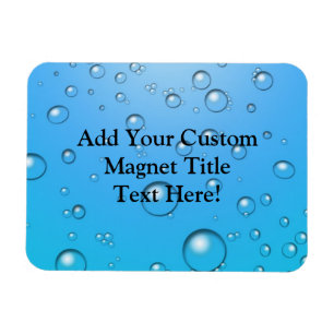 Heldere bubbels, blauw water magneet