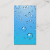 Heldere bubbels, blauw water visitekaartje (Achterkant)