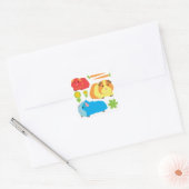 Heldere cavia's vierkante sticker (Envelop)