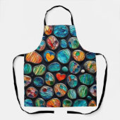 Heldere decoratieve geschilderde stenen schort (Voorkant)