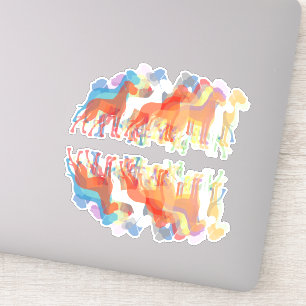 Heldere Dog illustratie contour Sticker