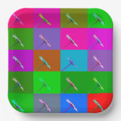 Heldere elegante all-gelegenheid kleurrijke madeli papieren bordje (Voorkant)