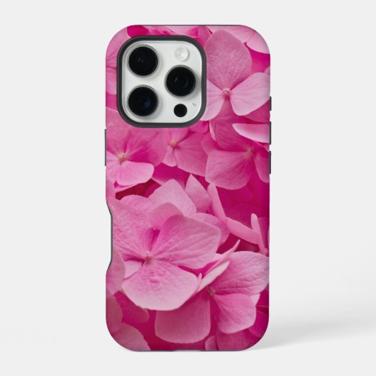 Heldere Elegante Roze Bloeiende Hydrangea Bloem iPhone Hoesje (Achterkant)