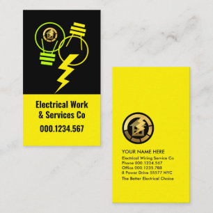 Heldere elektrische Lightning Bulbs Visitekaartje
