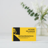 Heldere elektronicaseremmer met geel elektroplaat visitekaartje (Staand voorkant)