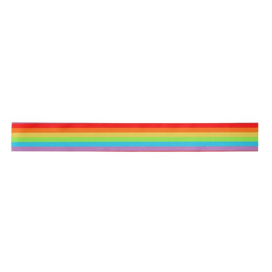 Heldere en brede strips, regenboogstrips lint (Voorkant)