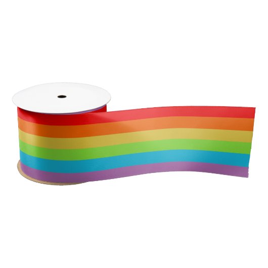 Heldere en brede strips, regenboogstrips lint (Spoel)