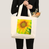 Heldere en Cheery Yellow Sunflower Canvas tas (Voorkant (product))