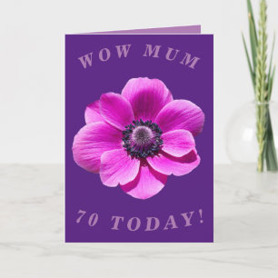 Heldere en gedurfde 70e verjaardag Kaart voor mama