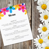 Heldere en gedurfde Hippie Bloemen Spring Wedding Flyer