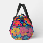 Heldere en gedurfde retro bloemen-dopamine stijl plunjezak (Rechts)