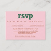 Heldere en gedurfde Retro rsvp-kaart Informatiekaartje (Voorkant)