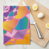 Heldere en kleurrijke kroon Chakra Elegant Yoga Theedoek (Quarter Fold)