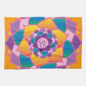 Heldere en kleurrijke kroon Chakra Elegant Yoga Theedoek (Horizontaal)