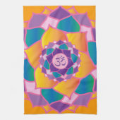 Heldere en kleurrijke kroon Chakra Elegant Yoga Theedoek (Verticaal)