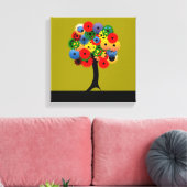 Heldere en kleurrijke mechanische versnellingsboom canvas afdruk (Insitu (Woonkamer))