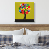 Heldere en kleurrijke mechanische versnellingsboom canvas afdruk (Insitu (Slaapkamer))