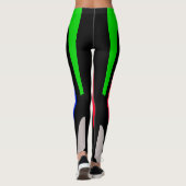 Heldere en kleurrijke strepen leggings (Achterkant)