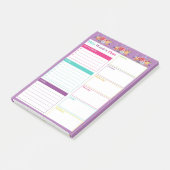 Heldere en kleurrijke weekplanner post-it® notes (Schuin)