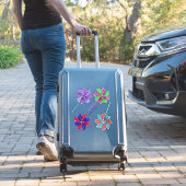 Heldere en Mooie Kleurrijke Pinwheels Sticker (Koffer Insitu)