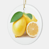 Heldere en verse gele luiers keramisch ornament (Links)