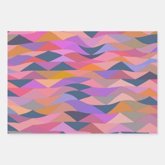Heldere en vette Abstracte driehoeken in levendige Inpakpapier Vel (Voorkant 3)