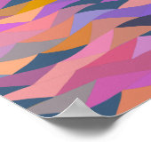 Heldere en vette Abstracte driehoeken in levendige Poster (Hoek)