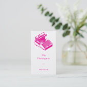 Heldere en vroege schrijfmachine visitekaartje (Staand voorkant)