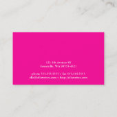 Heldere en vroege schrijfmachine visitekaartje (Achterkant)