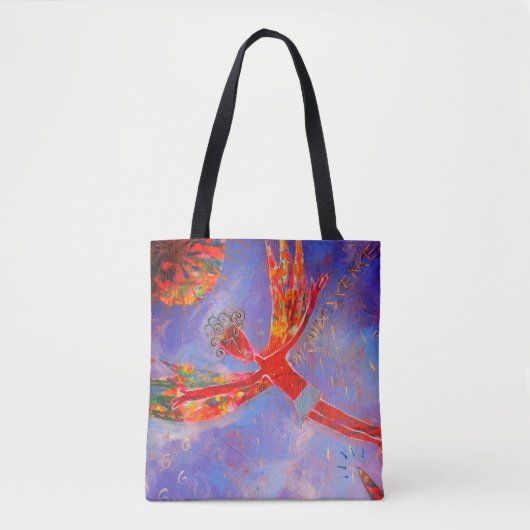 Heldere en vrolijke canvas tas (Voorkant)