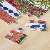 Heldere en vrolijke Crazy Forest aquarel Legpuzzel (Zijkant)