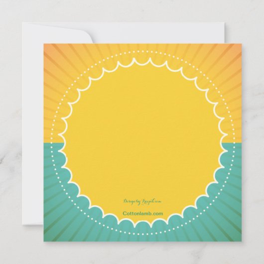 Heldere en zonnige uitnodiging (Achterkant)