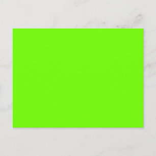 Heldere fluorescerende neon groen briefkaart