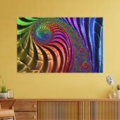 Heldere fractal kleuren canvas afdruk (Insitu (Woonkamer))