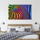 Heldere fractal kleuren canvas afdruk (Insitu (Slaapkamer))