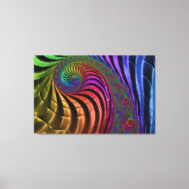 Heldere fractal kleuren canvas afdruk