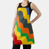 Heldere gekleurde golvende oceaangolven gradiënt schort (Insitu)