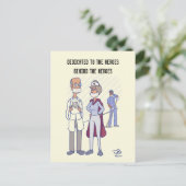 Heldere Gele Heldenskaart Briefkaart (Staand voorkant)