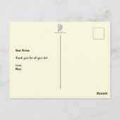 Heldere Gele Heldenskaart Briefkaart (Achterkant)