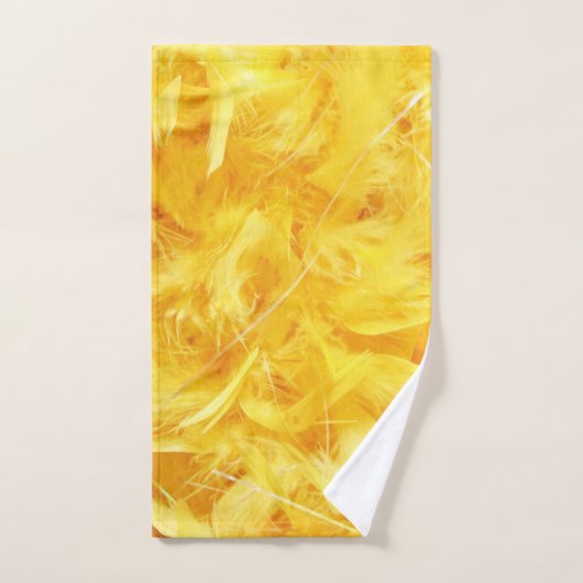 Heldere gele veren bad handdoek (Handdoek)